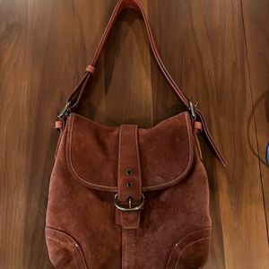 Rust Suede Vintage Coach Bag